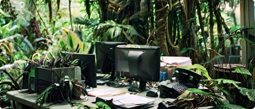 openart-a-close-up-photograph-of-a-modern-tech-office-located-in-the-jungle-surrounded-with-jungle-trees-with-big-green-leafs-and-wires-hanging-like-lianas_8Ayiuo-j_upscaled-1-1024x439